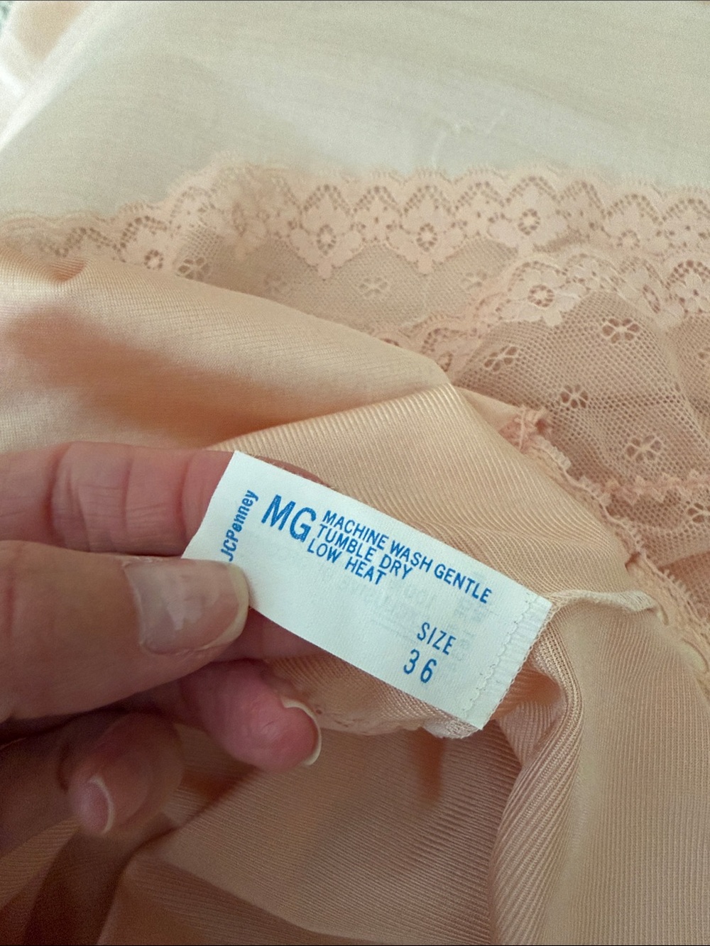 Soft Vintage Pink Lace Trim Camisole Tank Top - Picture 4 of 4